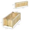 Foldable Wooden Raised Garden Bed 28x12in Elevated Planter Box for Vegetables Herbs Flowers Backyard Patio