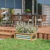 Raised Garden Bed, Planter Box, Metal and Wood Combined, for Growing Flowers, Herbs and Vegetables
