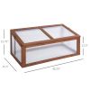 Wooden Cold Frame Greenhouse, Mini Greenhouse with Polycarbonate Board and Solid Wood Frame, Green House Cold Frame