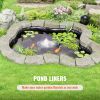 Pond Liner, 10 x 13 ft 20 Mil Thickness, Pliable LLDPE Material Pond Skins, Easy Cutting Underlayment for Fish or Koi Ponds, Water Features