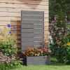 Trellis Planter for Climbing Plants, Raised Garden Bed with Trellis, Planter Box for Outdoor, 28.25" x 15" x 59", Gray