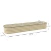 7.9ft Galvanized Raised Garden Bed Kit, Metal Planter Box with Safety Edging for Flowers Vegetables, Cream White