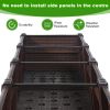 31.5x31.5x19.6in Raised Garden Beds Outdoor, Polypropylene Planter Boxes Outdoor for Vegetables, Flowers, Herbs, Garden Box with Drain Outlet
