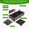 31.5x31.5x19.6in Raised Garden Beds Outdoor, Polypropylene Planter Boxes Outdoor for Vegetables, Flowers, Herbs, Garden Box with Drain Outlet