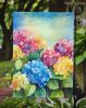 Hydrangeas in Watercolor Garden Flag Mailbox Flag Decorative Yard Flag Banner Outside Patio Artwork Yard Flower Beds, Garden Size, Multicolor