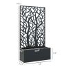 Raised Garden Bed with Trellis, Wall Mounted Flower Bed for Garden Balcony, Patio, 24"L x 9.1"W x 44.5"H