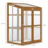 Wooden Cold Frame Greenhouse Small Mini Planter Box, 30" L x 24" W x 44" H, Brown