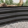 Oval Large Metal Raised Planter Bed for for Plants, Vegetables, and Flowers