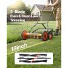 Push Reel Lawn Mower 18 inch, 5 Blades Manual Push Mower No Motor, 1.37-2.44 in Adjustable Cutting Height