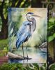Great Blue Heron Bird Garden Flag Mailbox Decorative Yard Banner Outside Patio Artwork for Flower Beds, Garden Size, Multicolor
