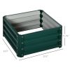Galvanized Raised Garden Bed, Set of 2 Metal Planter Box with Open Bottom, All-Weather Steel Frame, Rust-Resistant, Easy-to-assemble