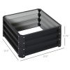 2pc 23.5" Elevated Herb & Vegetable Planting Box Kit w/ Versatile Uses, Dark Gray