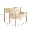 Wooden 2-Tier Raised Garden Bed, Elevated Planter Box for Vegetables, Herbs, Flowers