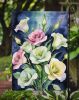 Lisianthus Flowers Garden Flag Mailbox Decorative Yard Banner Outside Patio Artwork for Flower Beds, Garden Size, Multicolor