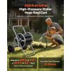Water Hose Reel Cart, 200/300 ft High-Pressure Garden Hose Cart, Hoses Reel Carts with Two Wheels, Handle & Heavy-Duty Mesh Storage Basket