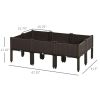6 Piece Raised Garden Bed with Legs, Planter Box Raised Bed to Grow Flowers, Herbs & Vegetables, Brown