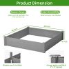 Raised Garden Bed 48" x 48" x 10'', Outdoor Wood Planter Box Over Floor, Tool-Free Assembly