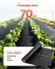 Weed Barrier Fabric Heavy Duty, 1.4x50FT 3.2oz Landscape Fabric, Woven Weed Blocker Fabrics, Garden Fabrics Weeds Barrier, Weeds Control Ground Cover