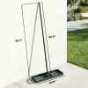 Lawn Leveling Rake, 30" x 10" Heavy Duty Yard Leveling Rake with 66.5" Handle for Backyard, Golf Course