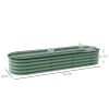 6.4' x 2' x 1' Galvanized Raised Garden Bed Kit, Metal Planter Box with Safety Edging, Green