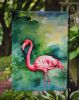 Flamingo Garden Flag Mailbox Flag Decorative Yard Flag Banner Outside Patio Artwork Yard Flower Beds, Garden Size, Multicolor