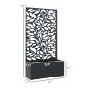 Metal Garden Bed with Trellis for Climbing Plants, Freestanding or Wall Mounted Flower Bed for Garden, Patio, Balcony