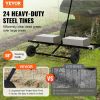 VEVOR Tow Behind Dethatcher, 48-inch Tow Dethatcher with 24 Spring Steel Tines, Lawn Dethatcher Rake for ATV or Mower