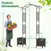 2-in-1 Garden Arch with Planter Boxes - Self-Watering System, 8 Lockable Wheels & PE-Coated Metal