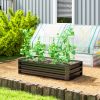 Galvanized Raised Garden Bed, 4' x 2' x 1' Metal Planter Box, for Growing Vegetables, Flowers, Herbs, Succulents, Gray