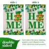 Garden Flag Home St. Patrick's Day Gnome with Green Heart 12x18 inch Blockout Fabric Double Sided