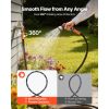 Garden Hose, 150 ft 5/8" Heavy Duty Rubber Water Hose with 10 Mode Nozzle, 150PSI Working & 600PSI Burst