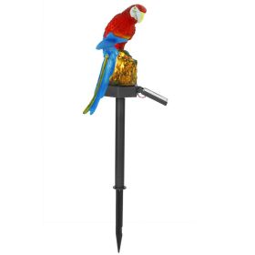 1 Pc Solar Powered Parrot Garden Light IP65 Waterproof LED Parrot Landscape Lamp Decorative Lawn Lights For Yard Driveway Walkway Patio (Option: Red-1Pc)