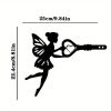 Fairy On Branch - Steel Silhouette Metal Art Fairy Silhouette Ornament Wall Art