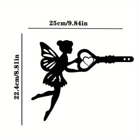 Fairy On Branch - Steel Silhouette Metal Art Fairy Silhouette Ornament Wall Art (Model: A32)