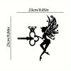 Fairy On Branch - Steel Silhouette Metal Art Fairy Silhouette Ornament Wall Art