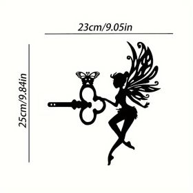 Fairy On Branch - Steel Silhouette Metal Art Fairy Silhouette Ornament Wall Art (Model: A17)