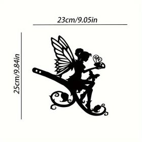 Fairy On Branch - Steel Silhouette Metal Art Fairy Silhouette Ornament Wall Art (Model: A50)
