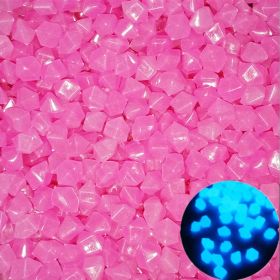 500pcs/bag Luminous Stones Glow In The Dark Pebbles, Home Garden Decoration Outdoor Yard Lawn Path Decor, Aquarium Glow Rocks (quantity: 500pcs/bag, Color: PURPLE)