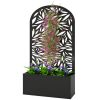 Metal Garden Bed with Trellis for Climbing Plants, Freestanding or Wall Mounted Flower Bed