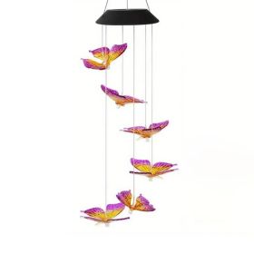 Outdoor Decorative Hanging Solar Wind Chimes for Patio & Garden(USPS Shipping) (Type: Style C, Color: As pic show)