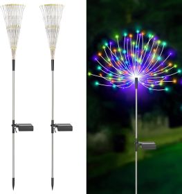 Outdoor Solar Fireworks Light 150LED 8 Lighting Mode Sensor Light Waterproof Garden Decoration Courtyard Passage Christmas, Halloween, Party, Wed (quantity: 12pcs)