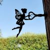 Fairy On Branch - Steel Silhouette Metal Art Fairy Silhouette Ornament Wall Art