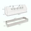 8.6 x 3 x 1ft Raised Garden Bed with Mini Greenhouse, Galvanized Raised Garden Bed with Cover for Herbs and Vegetables