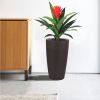 2 Faux Rattan Tall Planters Large Planters with Water Level Monitor Inner Bucket, Automatic Watering