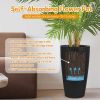 2 Faux Rattan Tall Planters Large Planters with Water Level Monitor Inner Bucket, Automatic Watering