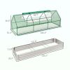 8.6 x 3 x 1ft Raised Garden Bed with Mini Greenhouse, Galvanized Raised Garden Bed with Cover for Herbs and Vegetables