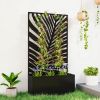 Metal Garden Bed with Trellis for Climbing Plants, Freestanding or Wall Mounted Flower Bed