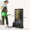 Metal Garden Bed with Trellis for Climbing Plants, Freestanding or Wall Mounted Flower Bed